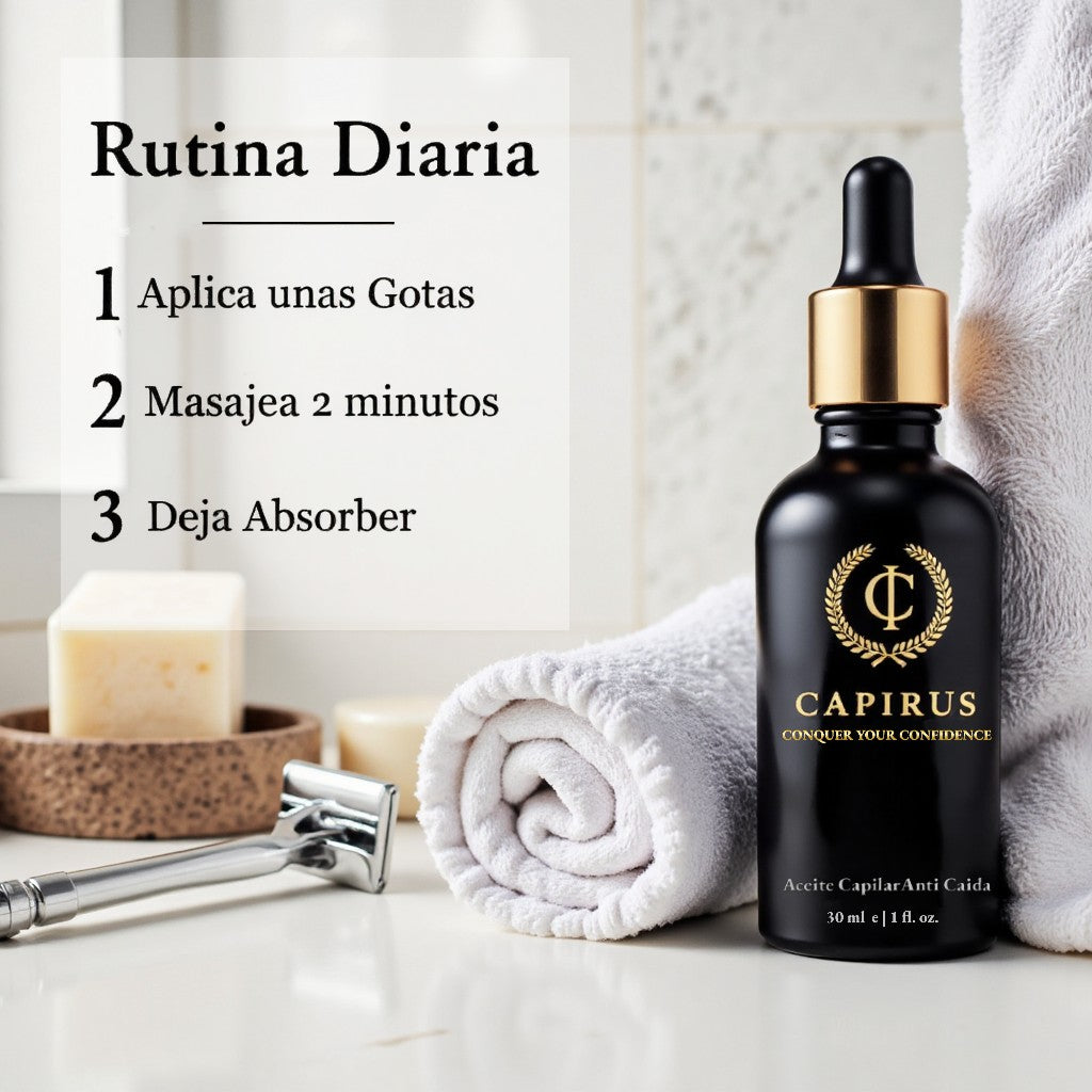 Aceite AntiCaída Capirus - La solución más fácil para evitar perder pelo