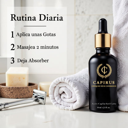 Aceite AntiCaída Capirus - La solución más fácil para evitar perder pelo