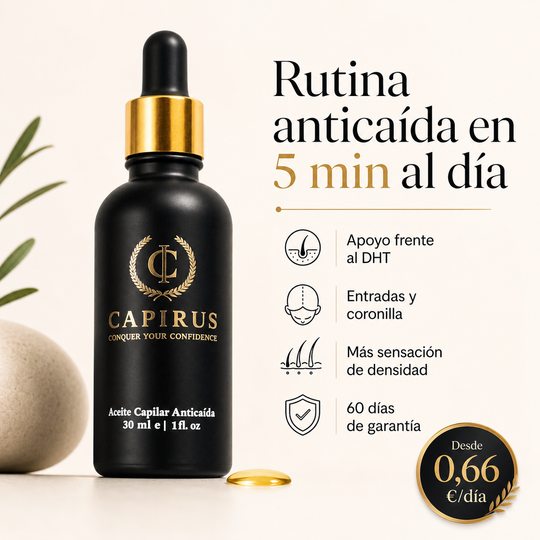 Aceite AntiCaída Capirus - La solución más fácil para evitar perder pelo