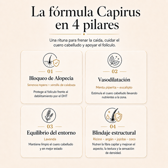 Aceite AntiCaída Capirus - La solución más fácil para evitar perder pelo