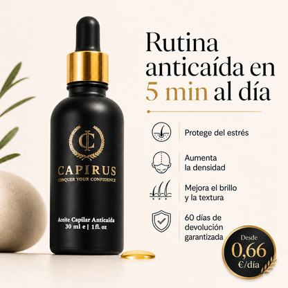 Aceite AntiCaída Capirus - La solución más fácil para evitar perder pelo