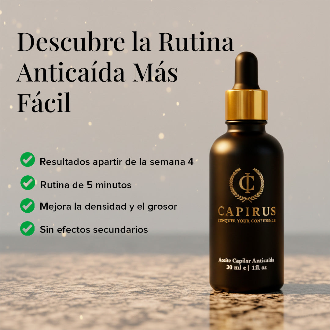 Aceite AntiCaída Capirus - La solución más fácil para evitar perder pelo