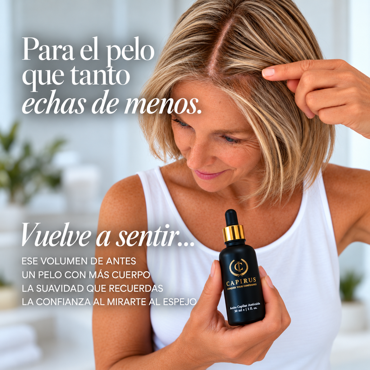 Aceite AntiCaída Capirus - La solución más fácil para evitar perder pelo
