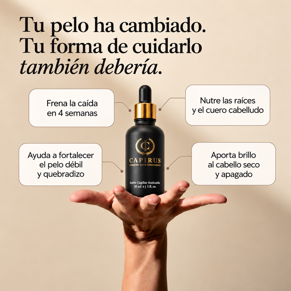 Aceite AntiCaída Capirus - La solución más fácil para evitar perder pelo